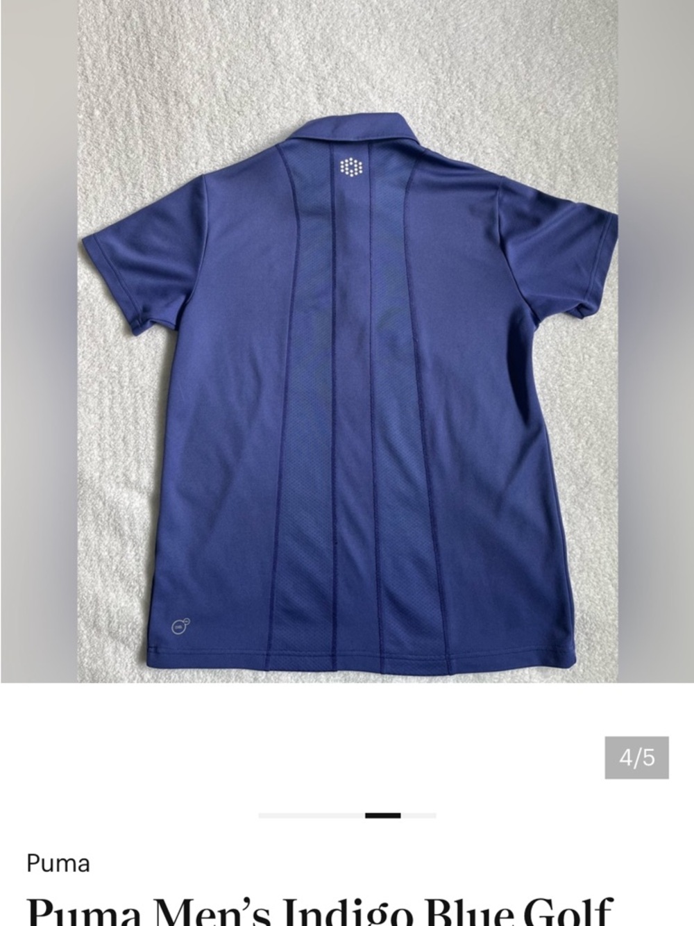Lot of 3 Puma Men's Navy and Royal Blue Golf Polo Pack, size Medium - Picture 11 of 11
